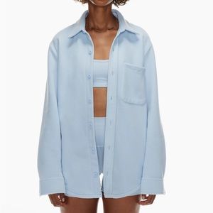 Aritzia TNA polar fleece shirt jacket * lavender